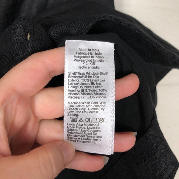 J.Crew Womens Linen Pleated Slim Fit Vest Size 4 Black Career‎ Office Workwear - Picture 6 of 9